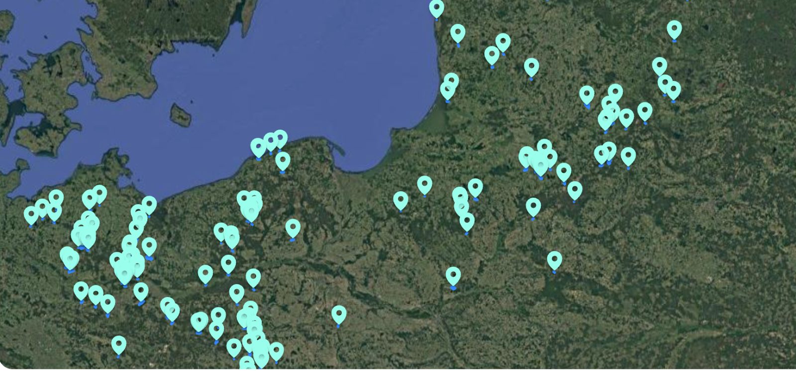 aeco kūdrāju atjaunošanas projektu karte Eiropā
